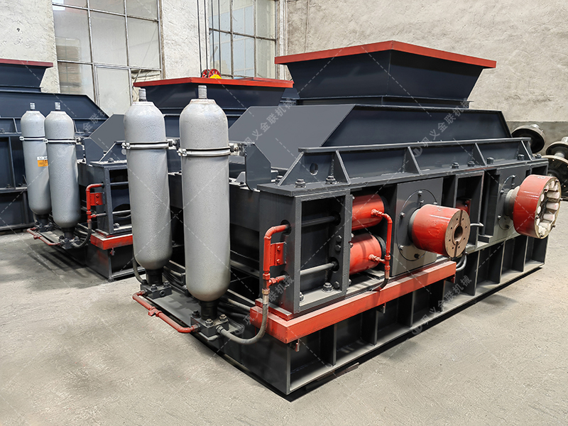 1208大型半自动液压对辊9I免费看片发货 破碎鹅卵石